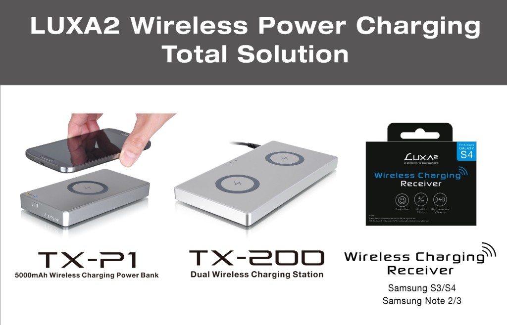 LUXA2's Total Wireless Charging Solution – Unveiled Wireless Charging Receivers for Samsung S3,4 and Note 2,3