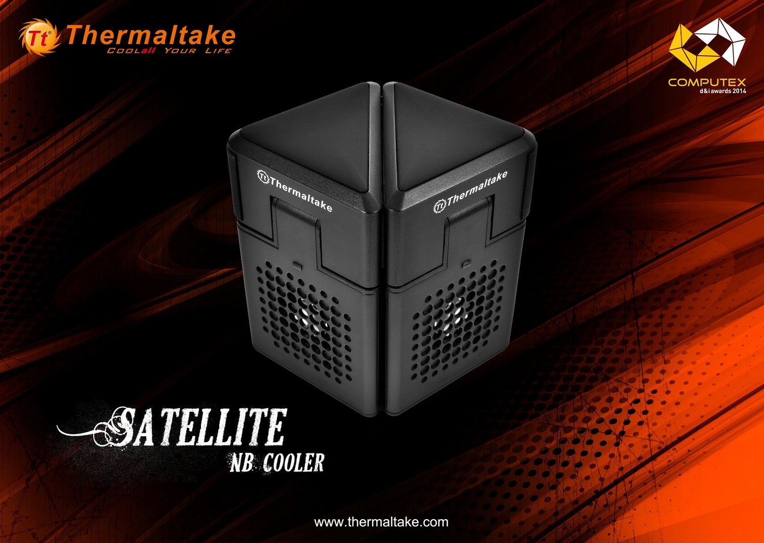 Thermaltake Announces Satellite Notebook Cooler and Speaker in One