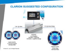 Clarion invented the Marine Audio Category and no one does it better and VICKERSAV Delivers