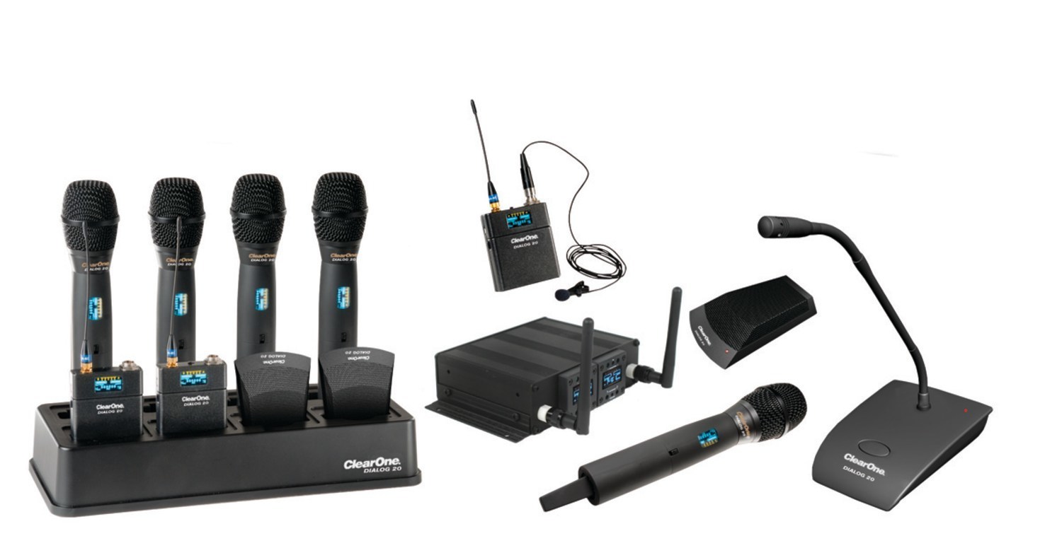 ClearOne® Debuts DIALOG® 20 Wireless Mic System With Native Integration For CONVERGE® Pro 2 Mixers