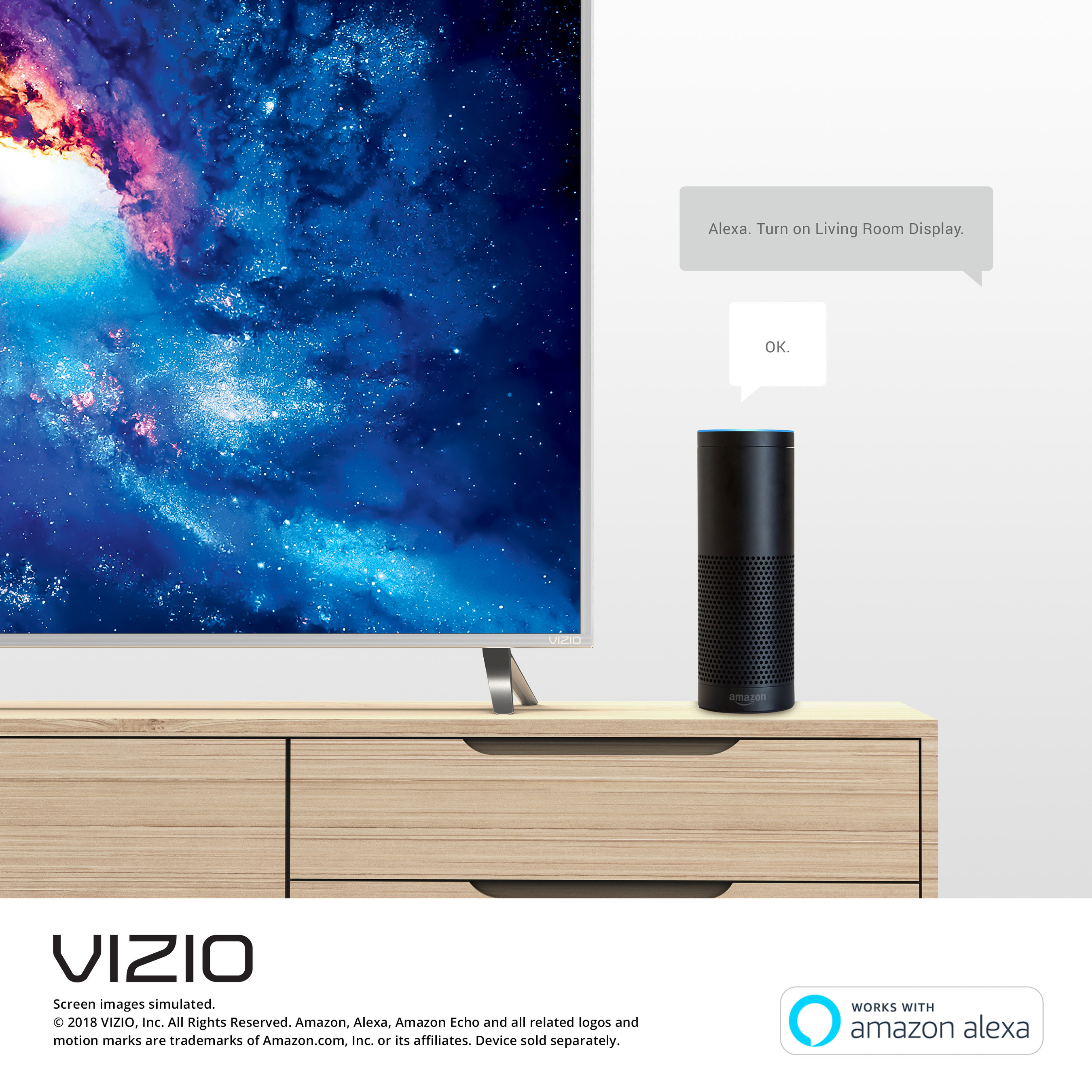 VIZIO Introduces Skill for Amazon Alexa to Enable Easier-than-Ever Control of Select VIZIO SmartCast™ Displays