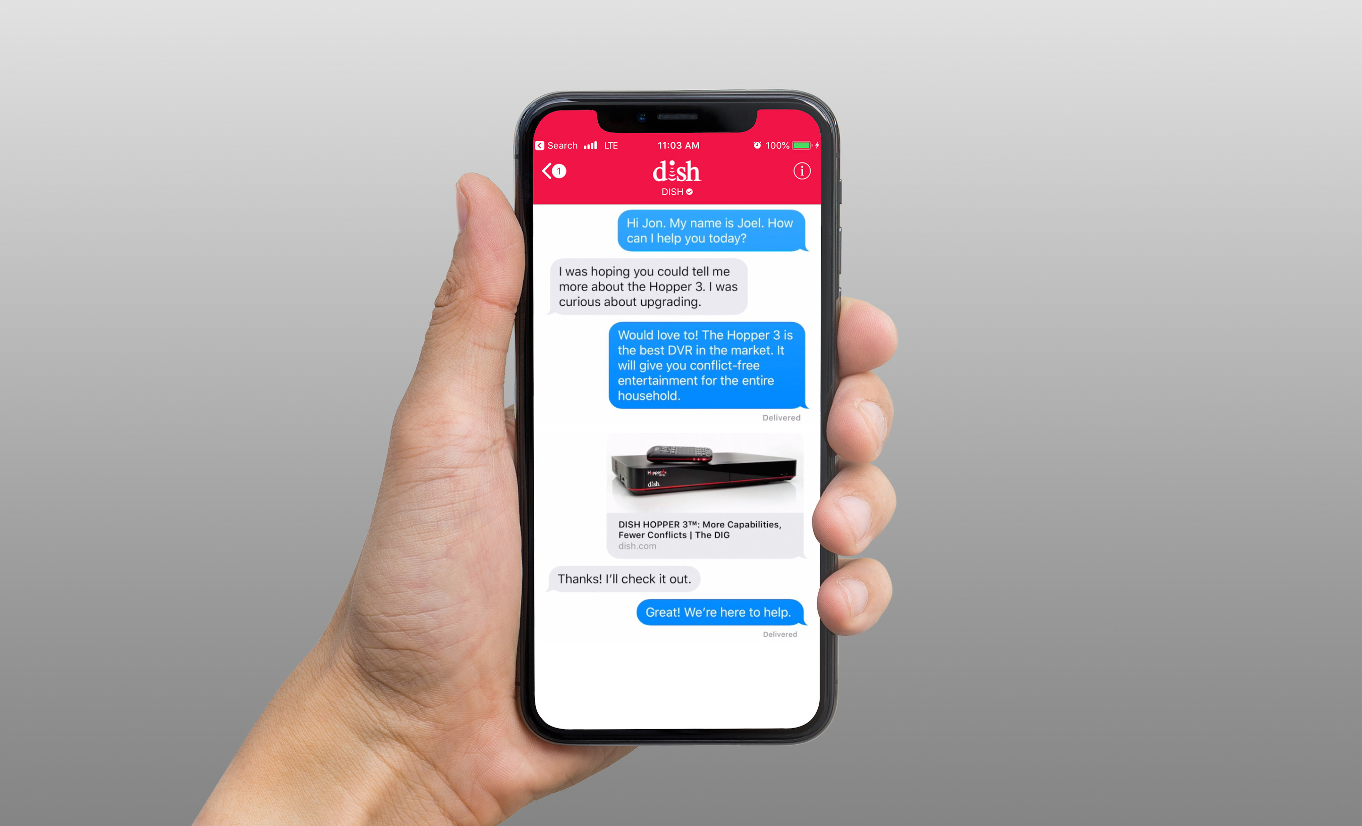 DISH adds Apple Messages to take the friction out of customer service
