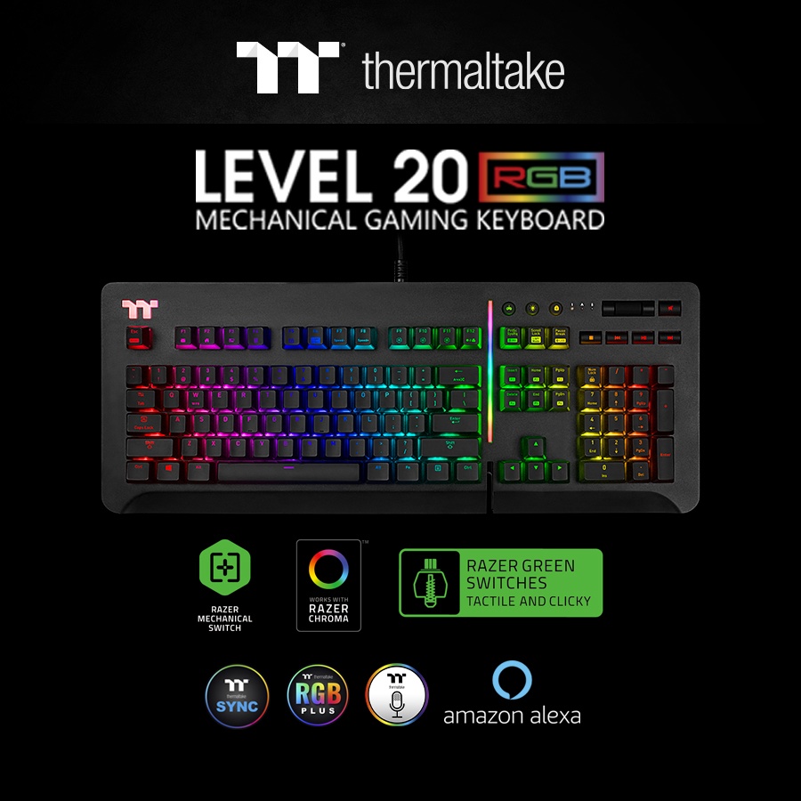 Thermaltake Gaming Unleashes New Level 20 RGB Gaming Keyboard at CES 2019