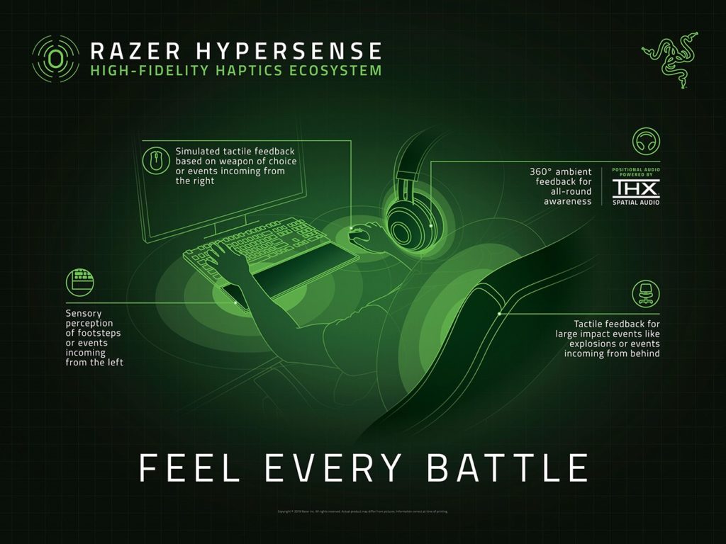 Razer HyperSense to champion next-level tactile gaming immersion by powering an ecosystem of haptic devices