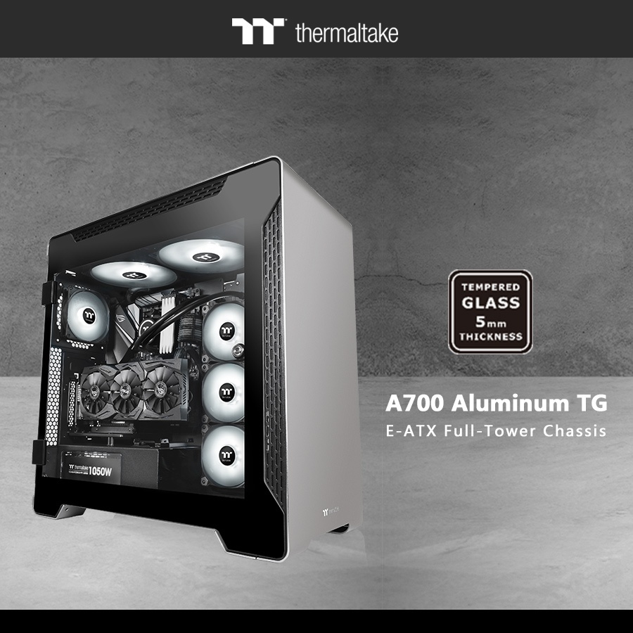 Thermaltake A700 Aluminum Tempered Glass Edition Full Tower Chassis Joins The A Series Chassis Family