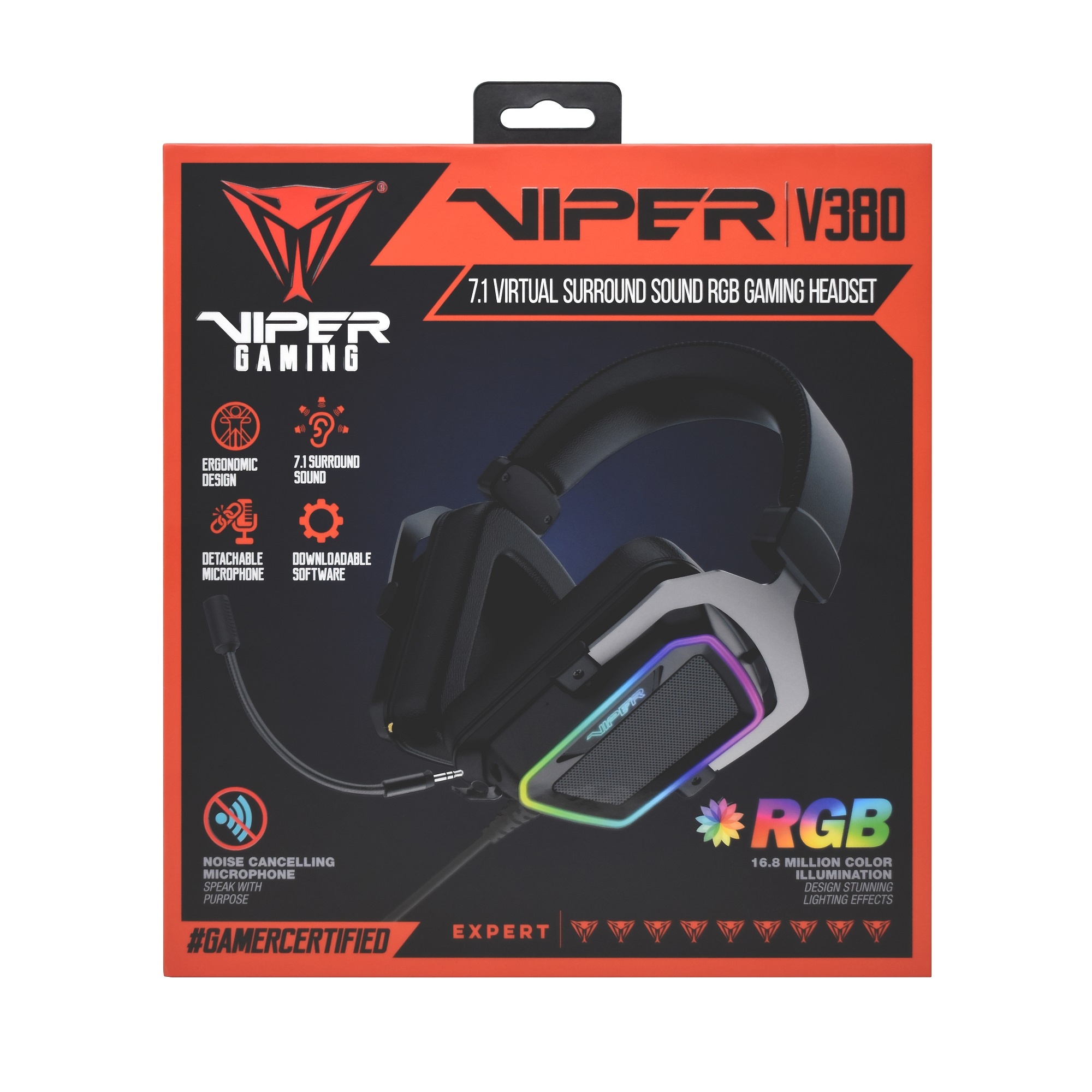VIPER GAMING by PATRIOT™ launches Viper V380 Virtual 7.1 Surround Sound RGB Gaming Headset