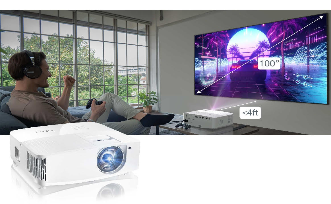 Optoma Introduces Short Throw, Low Latency, 4K UHD Home Entertainment and Gaming Projector
