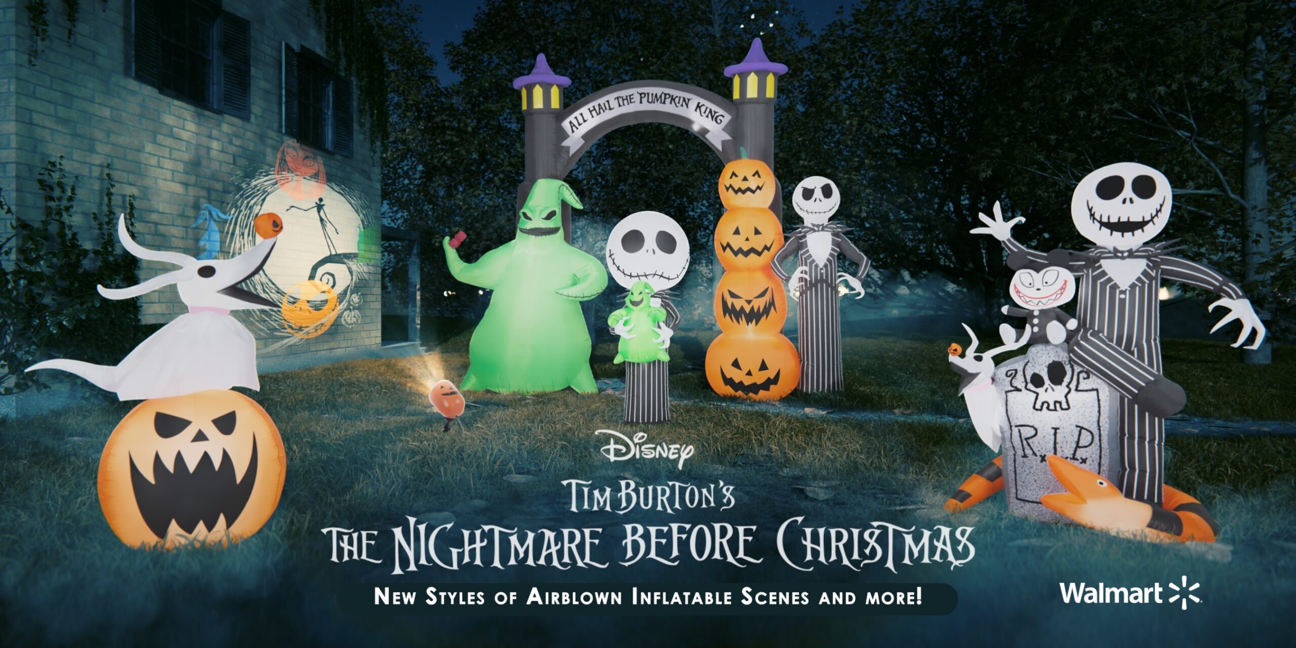 Must-Have Halloween Airblown Inflatables featuring Jack Skellington and Oogie Boogie