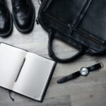 business accessories on the floor