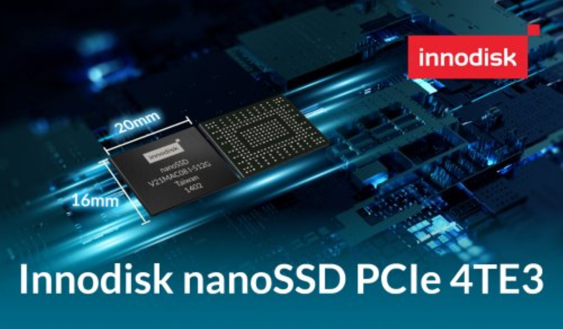 Innodisk Introduces the First PCIe nanoSSD 4TE3 with Compact Size, Reliability and Performance to Unlock 5G, Automotive and Aerospace Applications