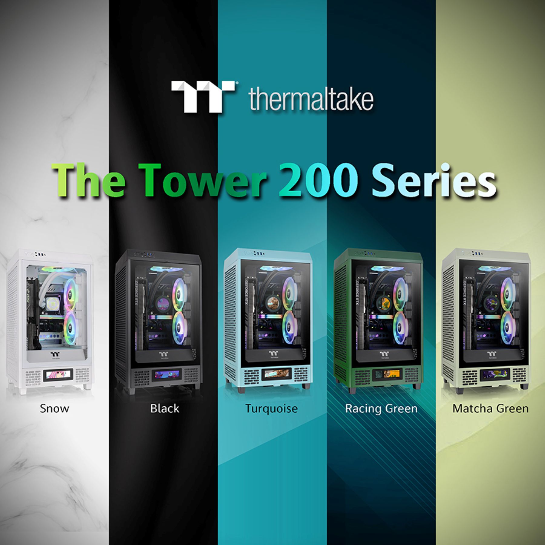 Thermaltake The Tower 200 Mini Chassis Debuts New Green Colors