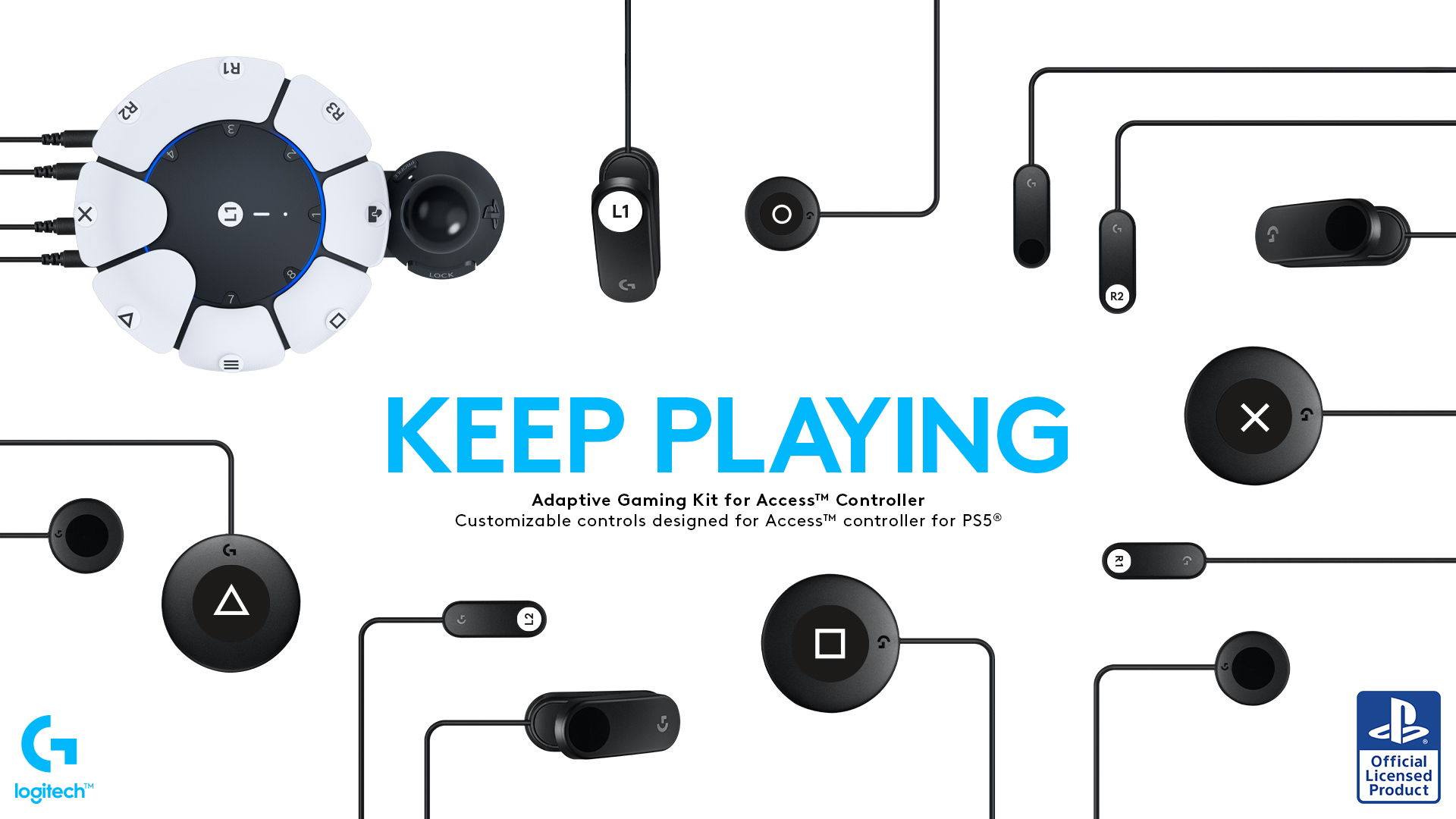 Play for All – Logitech G Introduces Adaptive Gaming Kit for Access™ Controller for the PS5 Console