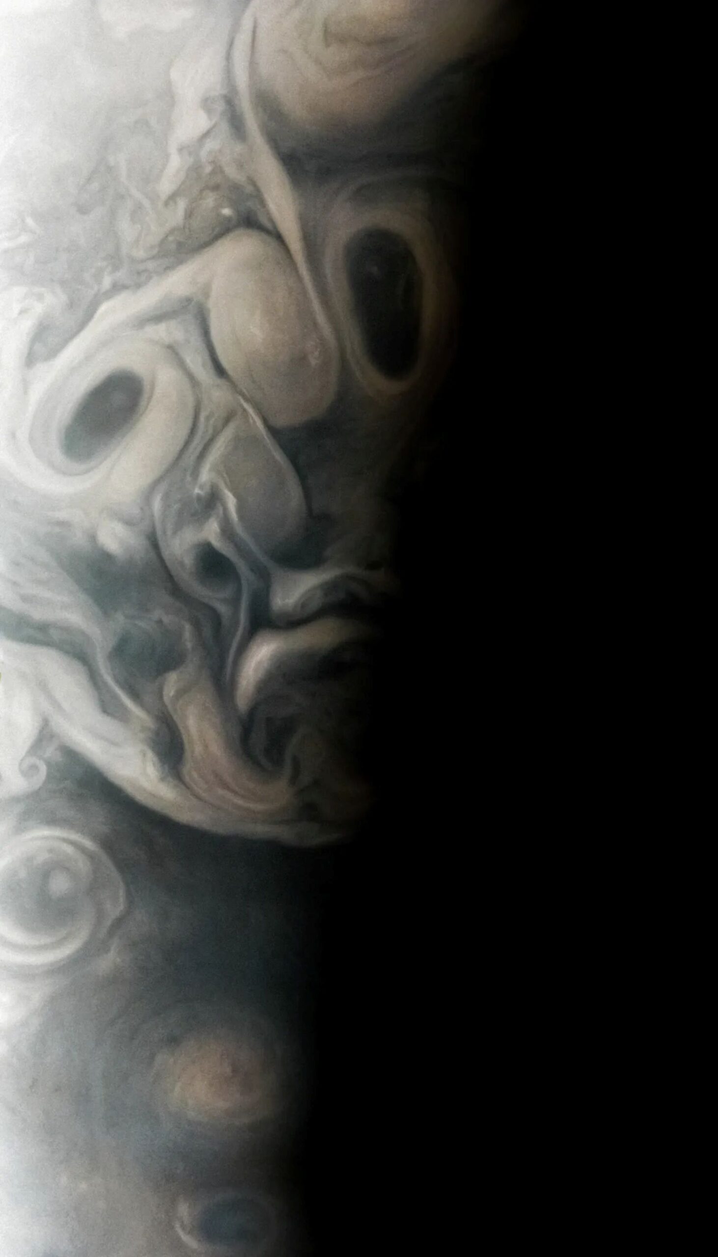 Just in Time for Halloween, NASA’s Juno Mission Spots Eerie “Face” on Jupiter