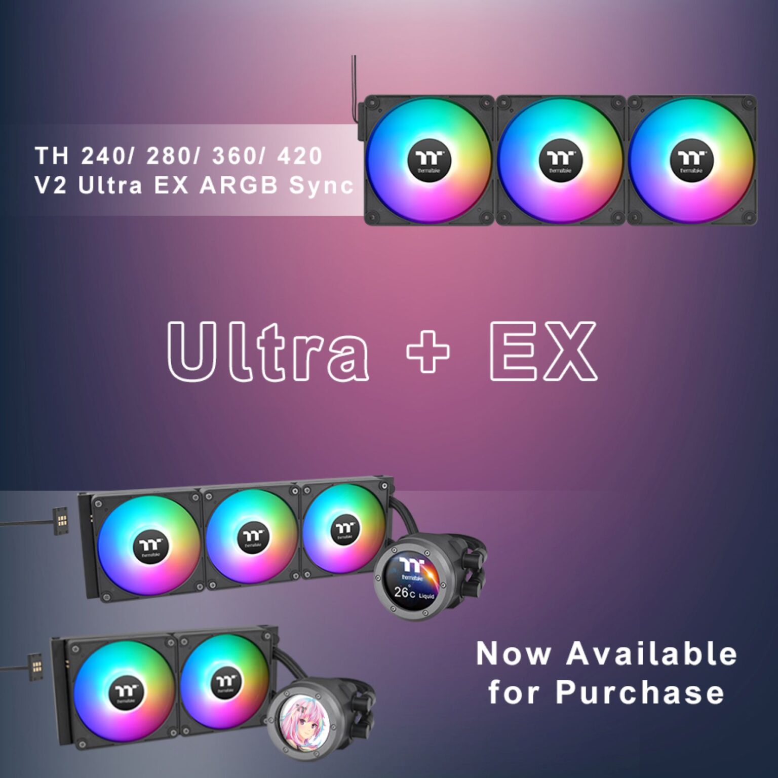 Thermaltake Unveils the TH V2 Ultra EX ARGB Sync AIOs with Advanced ...