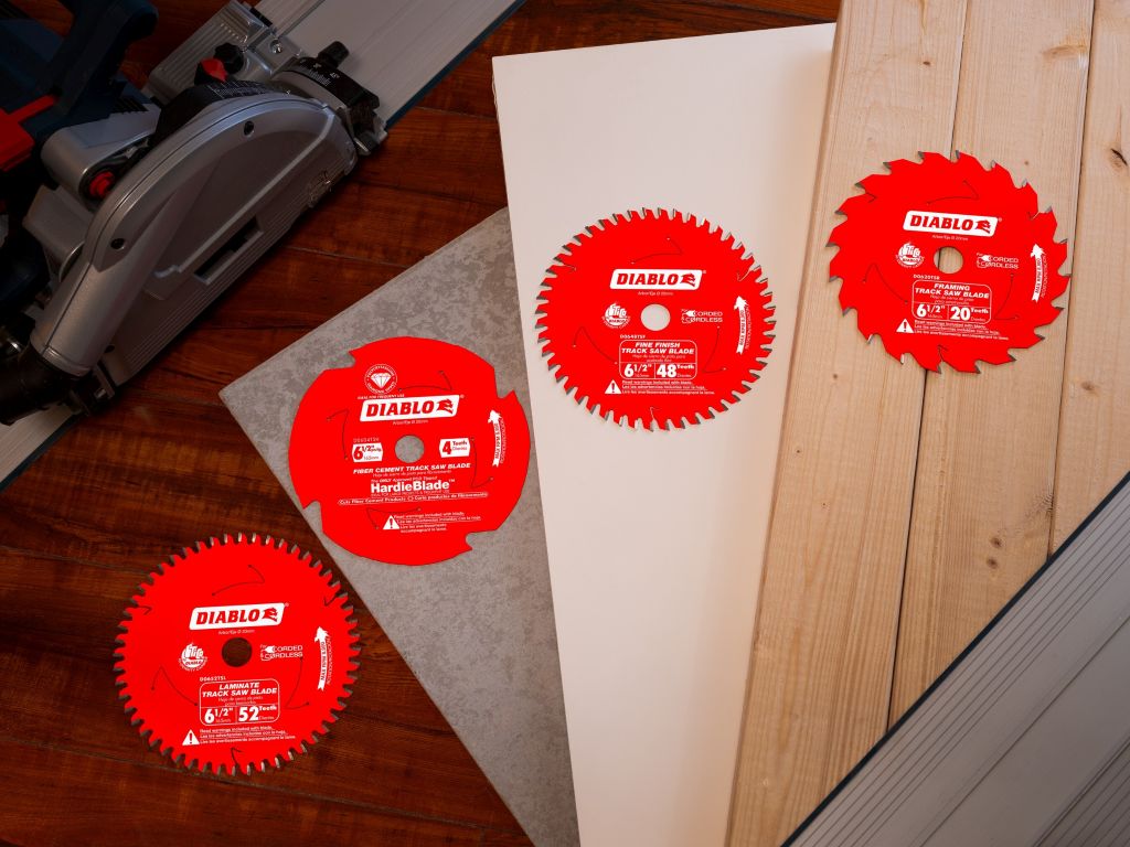 DIABLO TOOLS’ NEW RANGE OF 6-1/2″ TRACK SAW BLADES ‘ON TRACK’ FOR RAISING THE BAR YET AGAIN