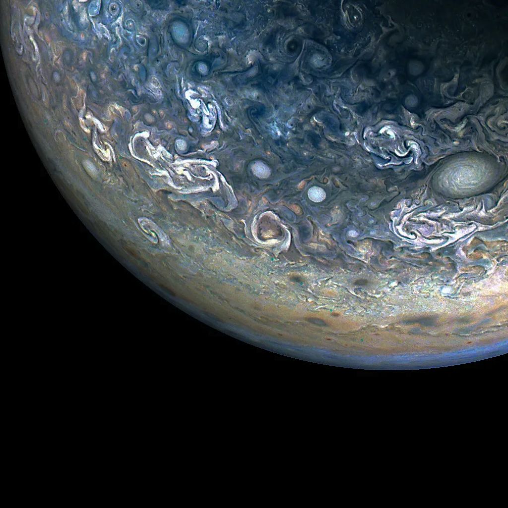 NASA’s Juno Mission Captures the Colorful and Chaotic Clouds of Jupiter