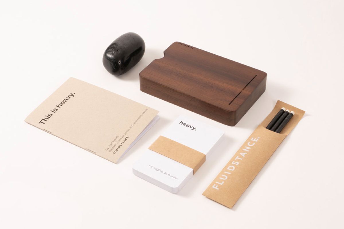 Heavy on white angled