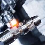 A metal CNC cutting tool in a manufacturing warehouse that uses precision technologies to its advantage.